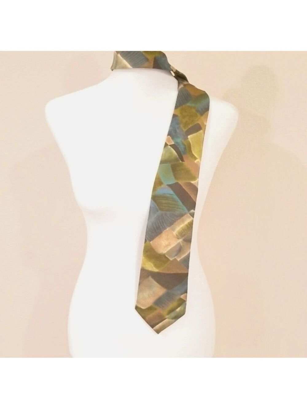 Yves Saint Laurent Silk Geometric Tie - Picture 2 of 5